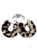 Whipsmart Furry Cuffs With Eye Mask - Leopard