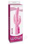 Wow! Vibe Triple Ecstacy Thruster Silicone Rabbit Vibrator - Pink